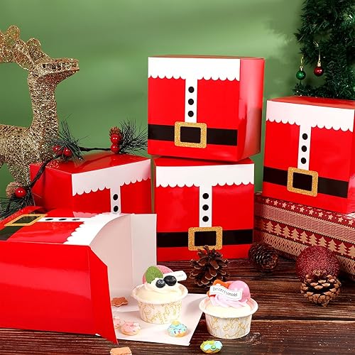 Miniatura 5 de ZOIIWA 12 cajas de fiesta de traje de Papá Noel, cajas de regalo de fiesta de Navidad, cajas de dulces de Papá Noel, cajas de regalo de Navidad,