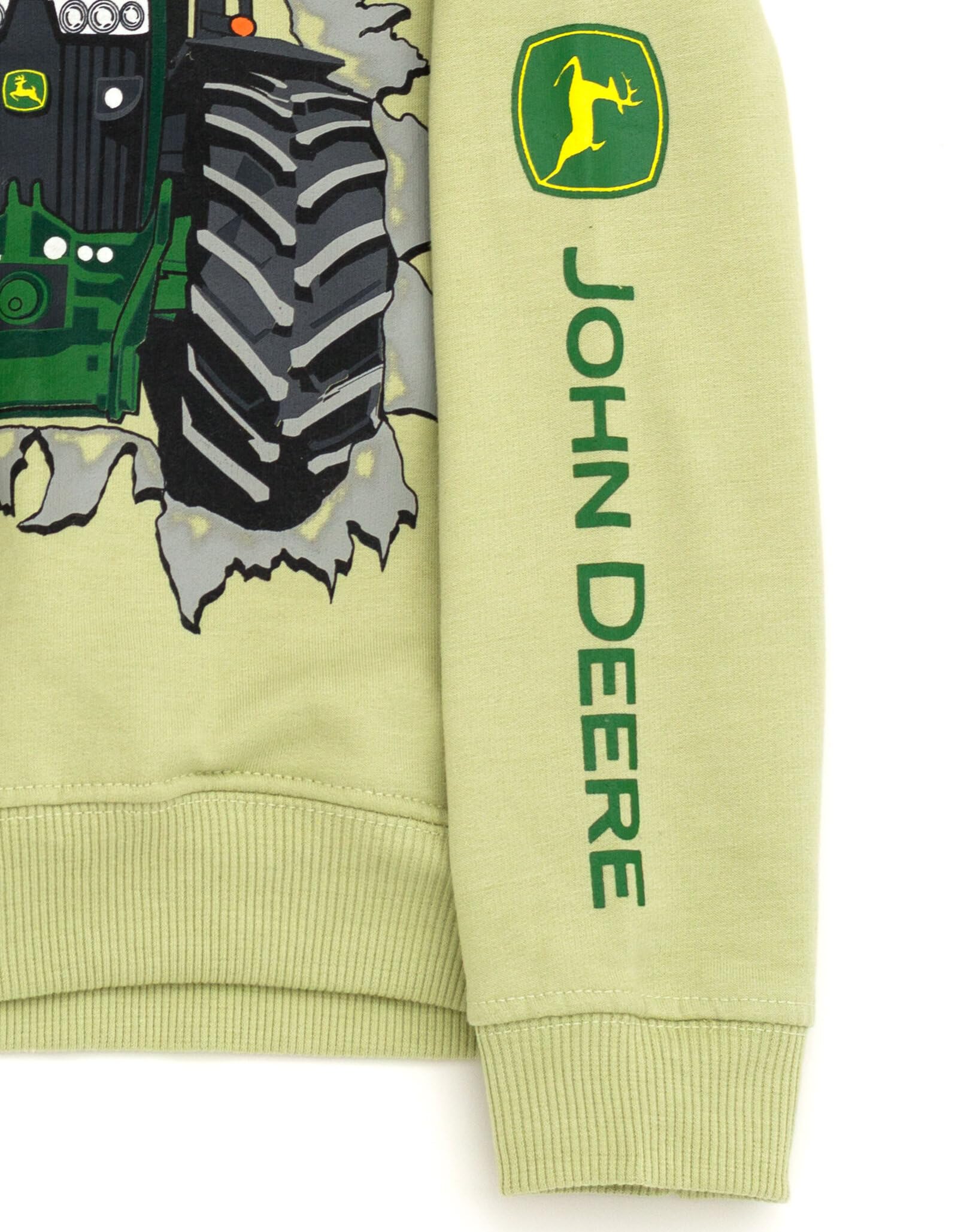 John Deere Felpa con cappuccio in pile per bambini grandi (2T - 14-16)
