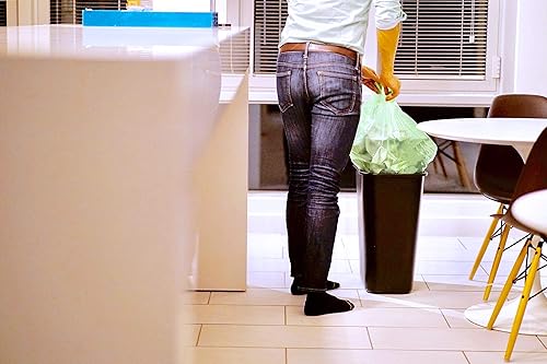 Miniatura 5 de Reli. Bolsas de basura compostables de 6 a 8 galones | 200 unidades a granel | ASTM D6400 | Verde | Ecológicas | Para abono