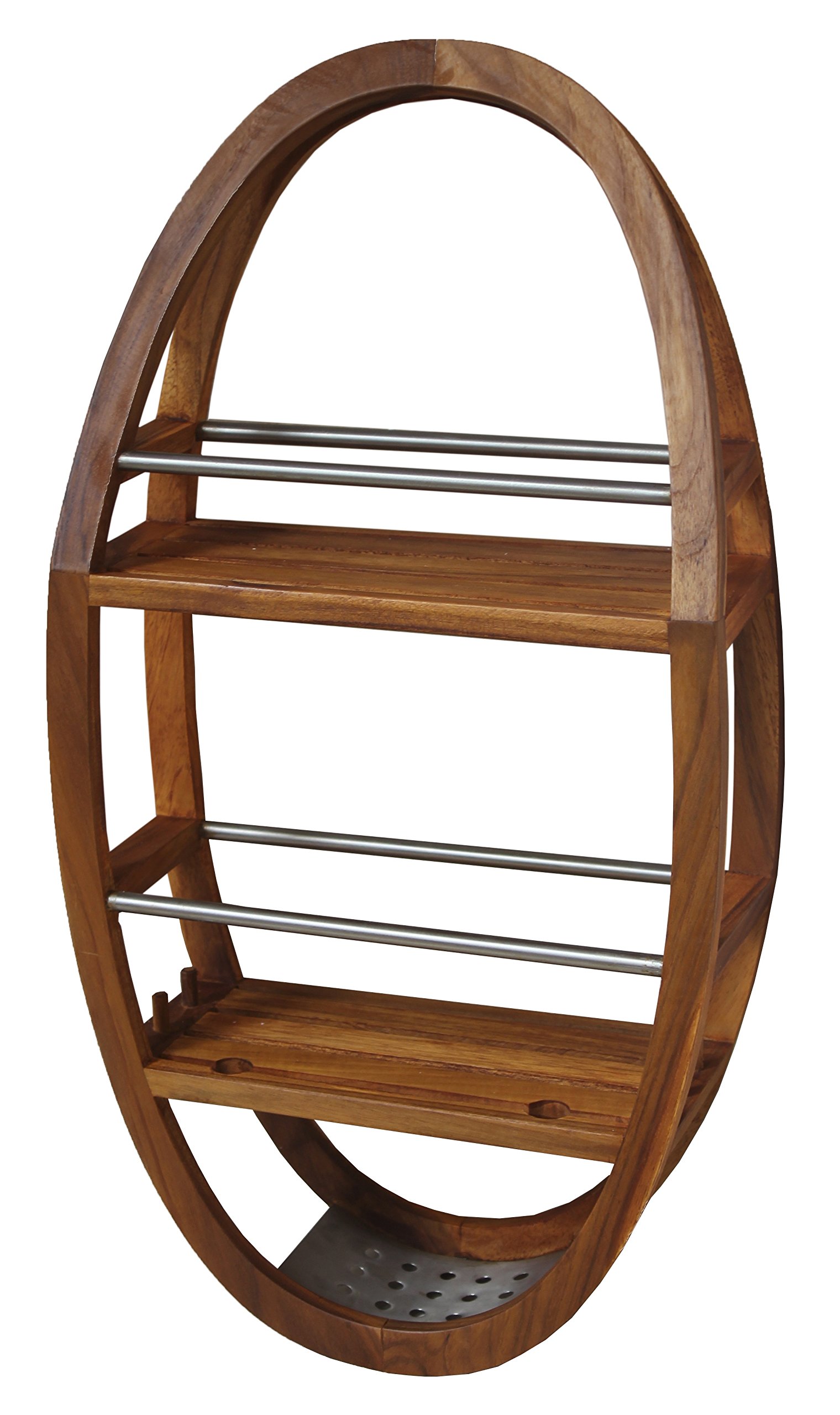 AquaTeak The Original Moa Teak Stainless Shower Organizer
