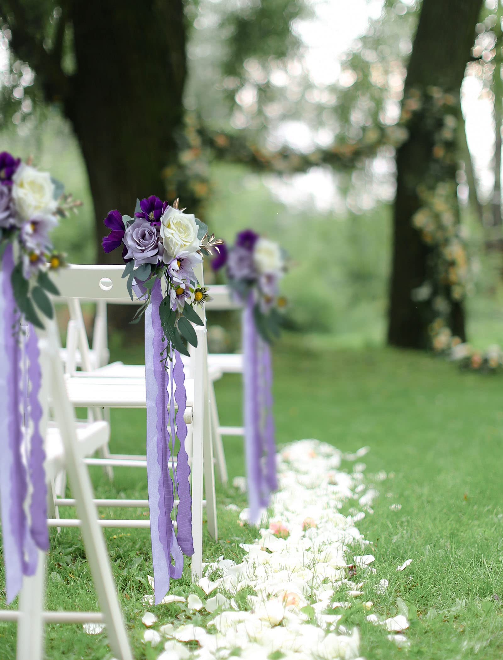 Purple Wedding Aisle Decoration Ideas