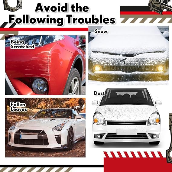LEIFIDE 3pcs Large Plastic Car Covers 23 x 13.1ft Clear Car Covers