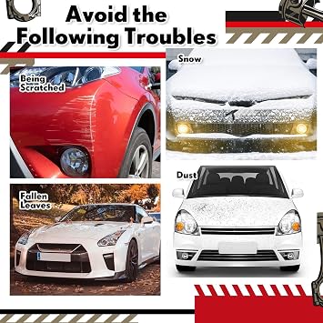 LEIFIDE 3pcs Large Plastic Car Covers 23 x 13.1ft Clear Car Covers