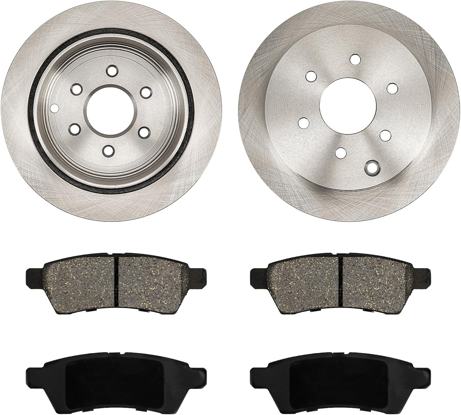 KAX Rear Brake Kit, Carbon Fiber Ceramic Brake Pads and Rotors | Fits Nissan Frontier 2005-2019, Xterra 2005-2015, Suzuki Equator 2009-2012, Automotive Replacement Brake Kit