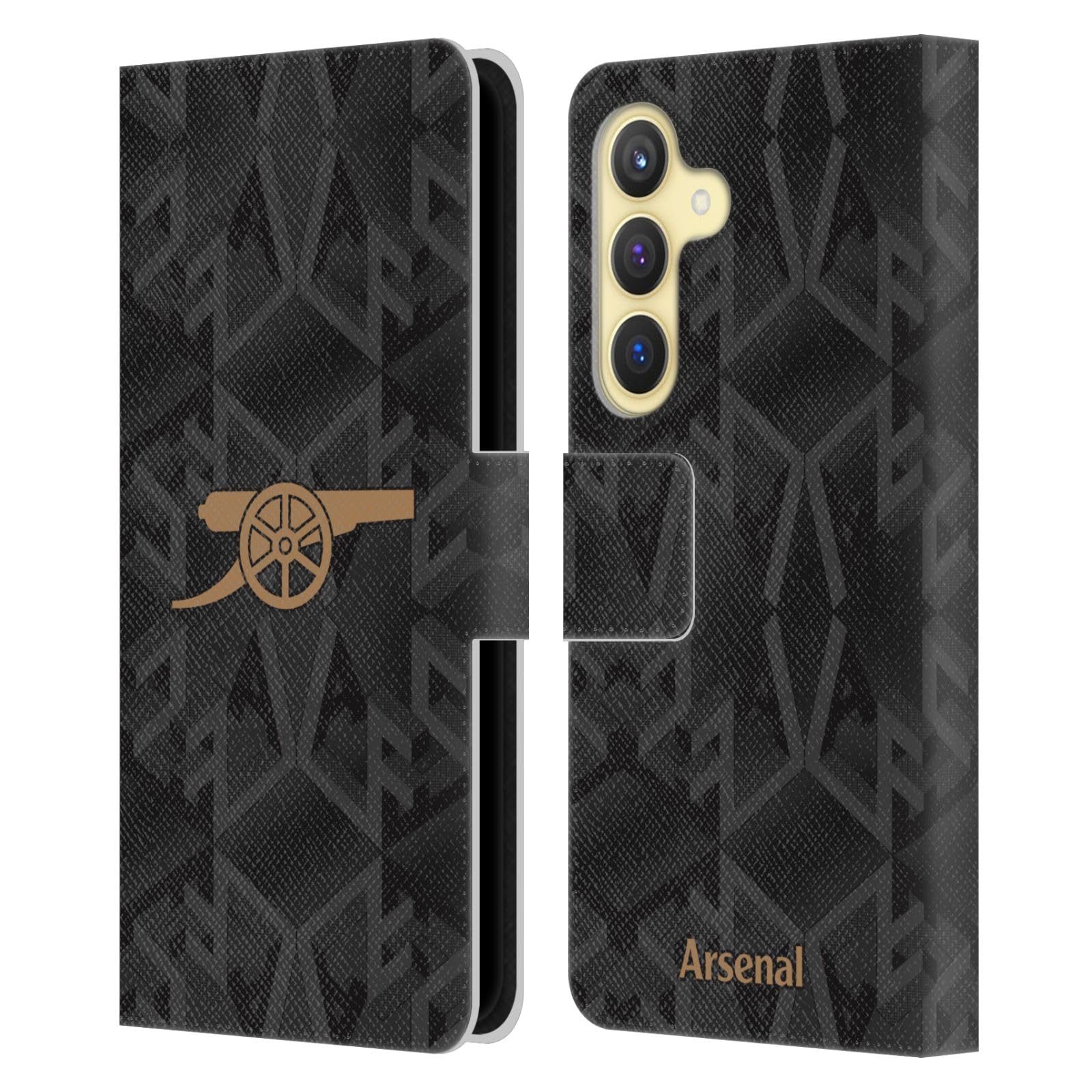 Head Case Designs Officially Licensed Arsenal FC Away 2022/23 Crest Kit Leather Book Wallet Case Cover Compatible With Samsung Galaxy S24 5G