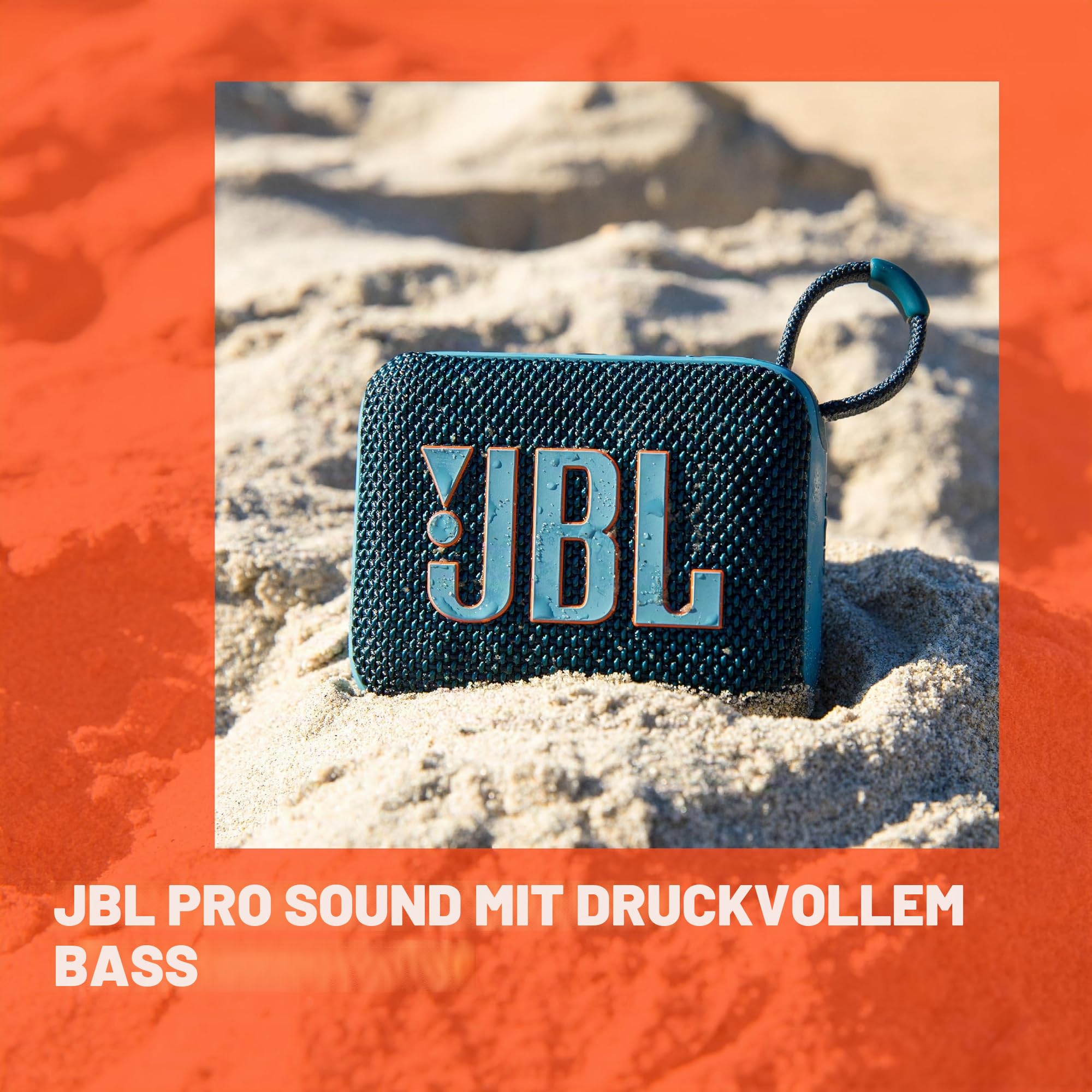 JBL Go 4 - Ultra-Portabler, wasser- und staubdichter Bluetooth-Lautsprecher, Big JBL Pro-Sound mit druckvollem Bass, integrierter 7-Stunden-Akku, hergestellt aus recycelten Materialien (schwarz)