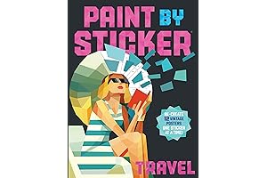 Paint by Sticker Books for Adults: Travel The World with Stickers!