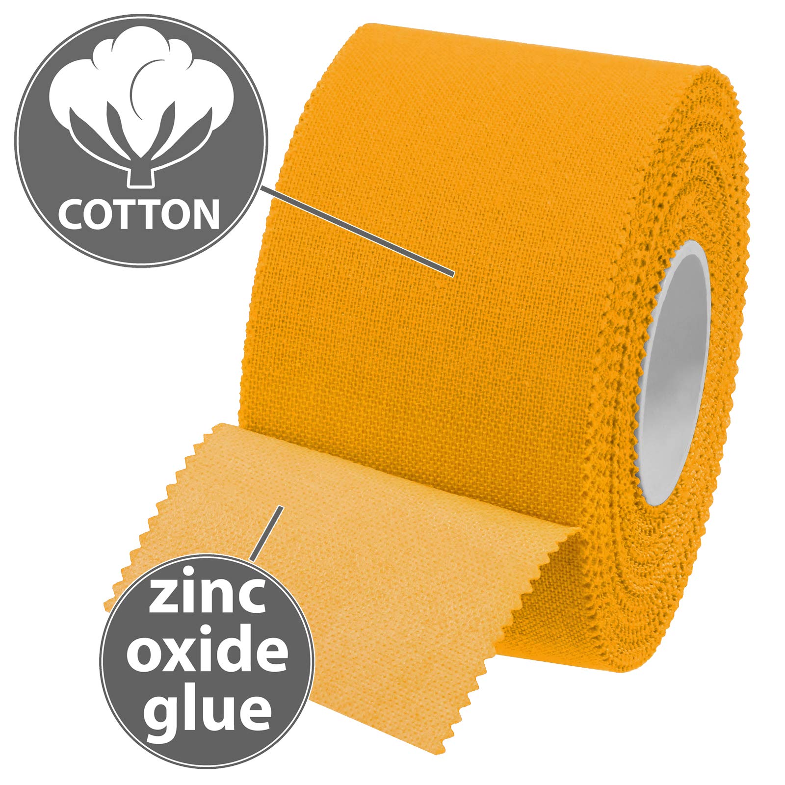 ALPIDEX Cinta Adhesiva Deportiva 24 Rollos 3,8 cm x 10 m Fútbol Balonmano