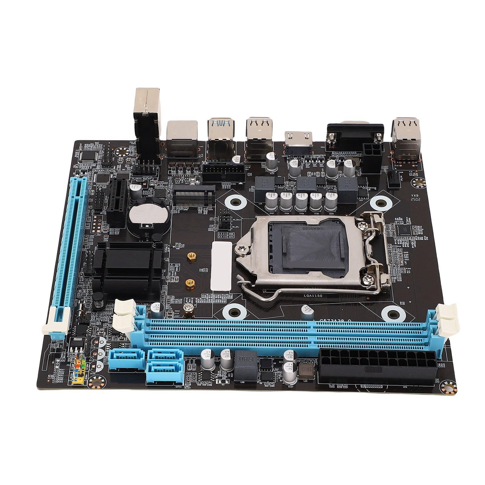 Dpofirs Scheda Madre da Gioco H81 per Scheda Madre PC LGA 1150, Dual Channel DDR3, Interfaccia M.2 ad Alta Velocità, Interfacce I/O, 1600 MHz