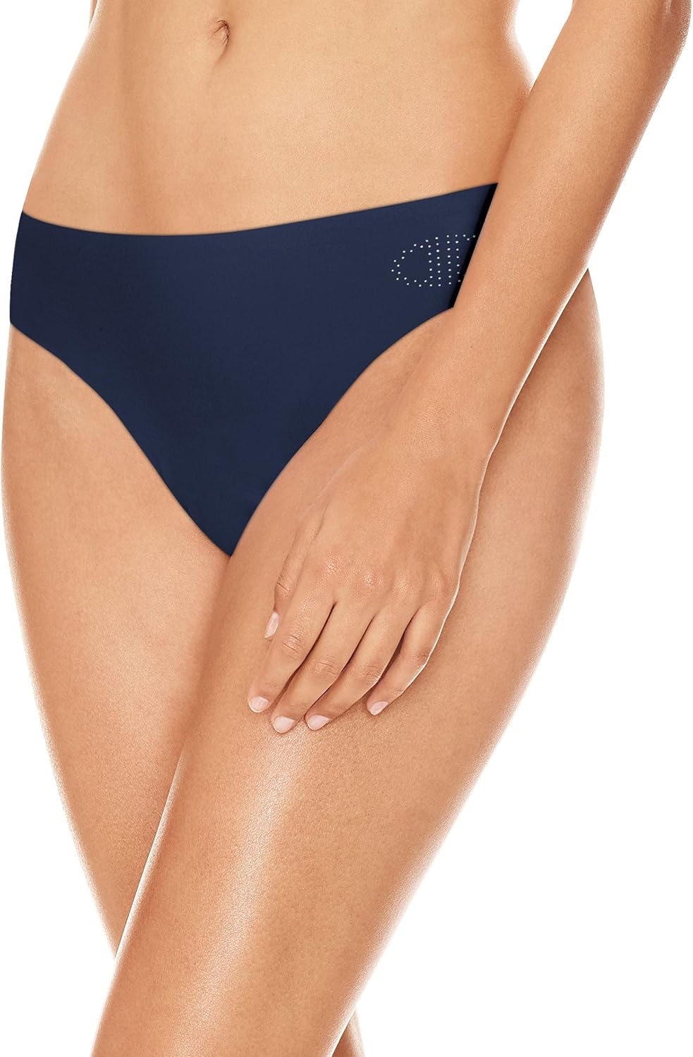 Champion Women's Free Cut Thong, 1-Pair, Athletic Navy, Large