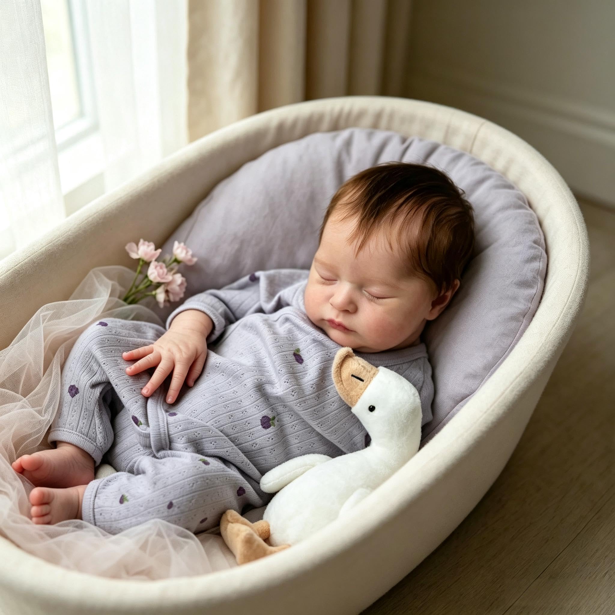 RXDOLL Reborn Baby Vollvinyl Lebensecht Mädchen 50 cm Reborn Baby Puppe Wie Echt, Realistische Babypuppe Mädchen Vollsilikon, Reborn Puppen Lebensechte Mit Zubehör