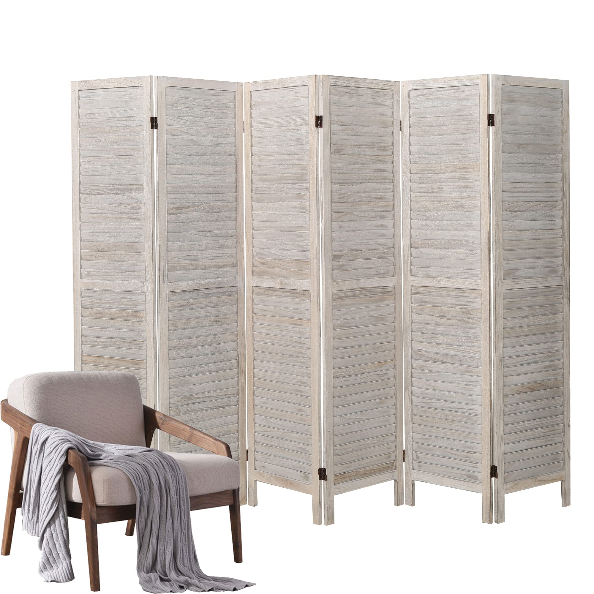 Buy 6 Panel Room Divider 5.6 Ft Tall Wood Room Divider Room