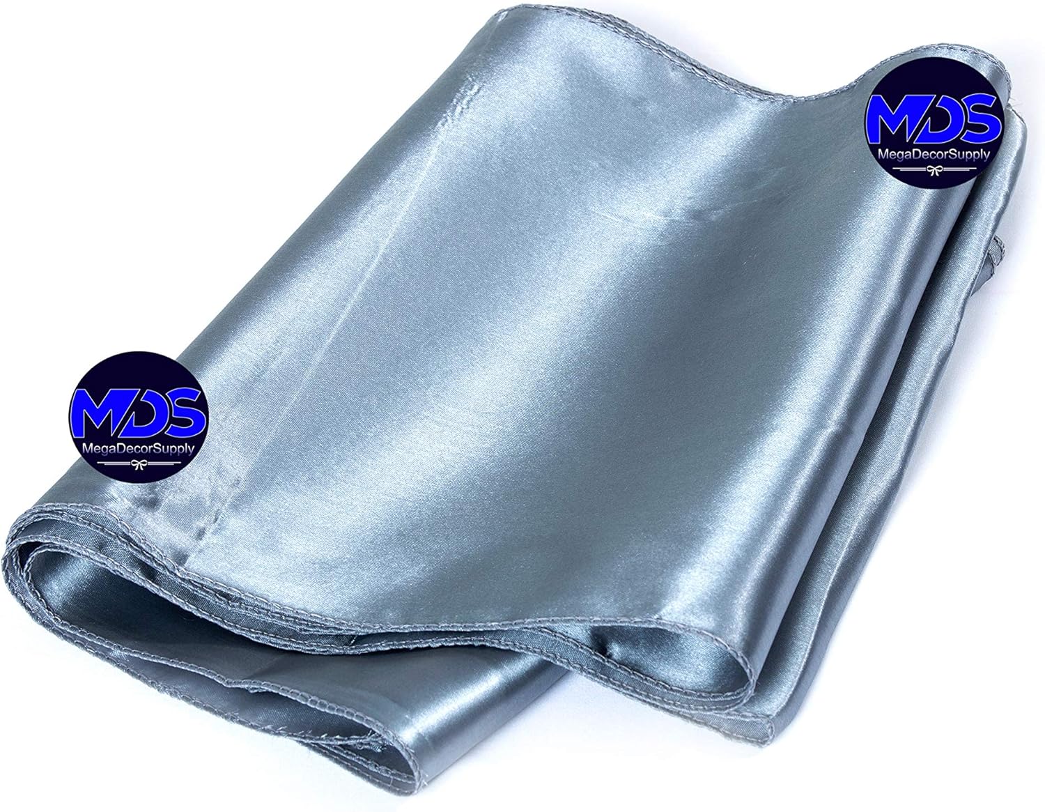 Top Brands mds Pack of 10 Wedding 12 x 108 inch Satin Table Runner for Wedding Banquet Decoration- Light Silver Super Sale 🛒 mds Pack of 10 Wedding 12 x 108 inch Satin Table Runner for Wedding Banquet Decoration- Light Silver