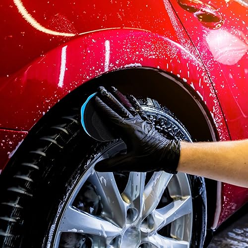 Miniatura 4 de 6 aplicadores de apósito de agarre hexagonal para neumáticos, aplicador de brillo de neumáticos, almohadilla de tocador, esponja de espuma para