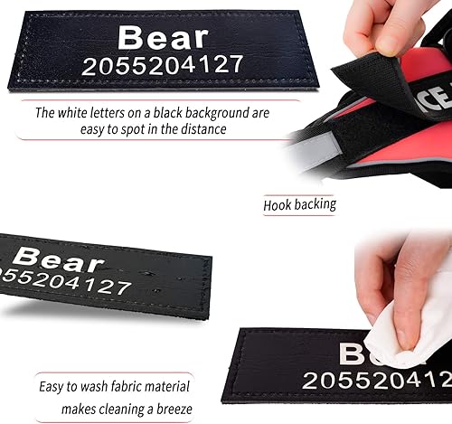 Miniatura 2 de 2 parches personalizados para chaleco para perro, parches tácticos extraíbles personalizados para arnés de perro, perro de servicio en entrenamiento