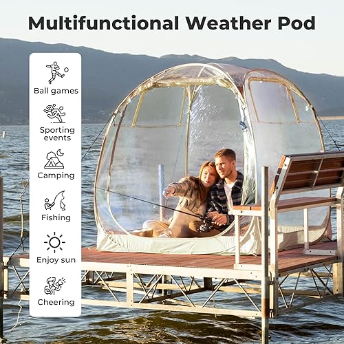 Miniatura 6 de All Weather Proof Pod - Tienda de campaña deportiva, tienda de campaña al aire libre, refugio desplegable con suelo sellado, pantalla desplegable