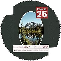 Vista 176 de Tapete de 5 x 7 para fotos de 4 x 6 pulgadas, con apertura de tablero ovalado verde Honeydew precortado, sin ácidos, mate para proteger tus