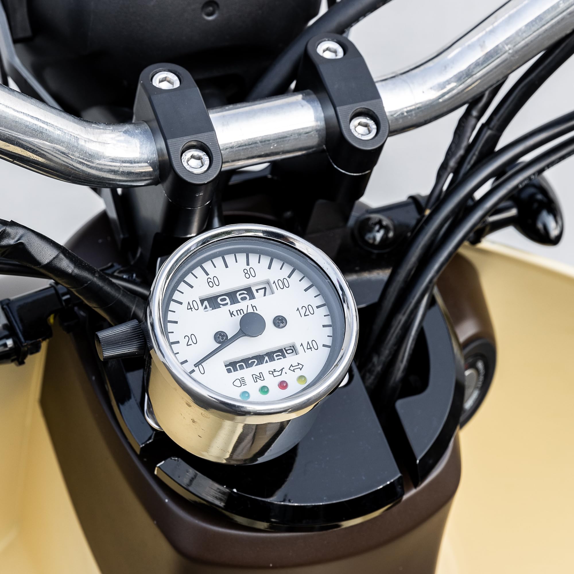 スーパーカブ 110cc JA44 純正ハンドル JA44のハンドルウェイトを純正メッキに交換できるキット KIT-006