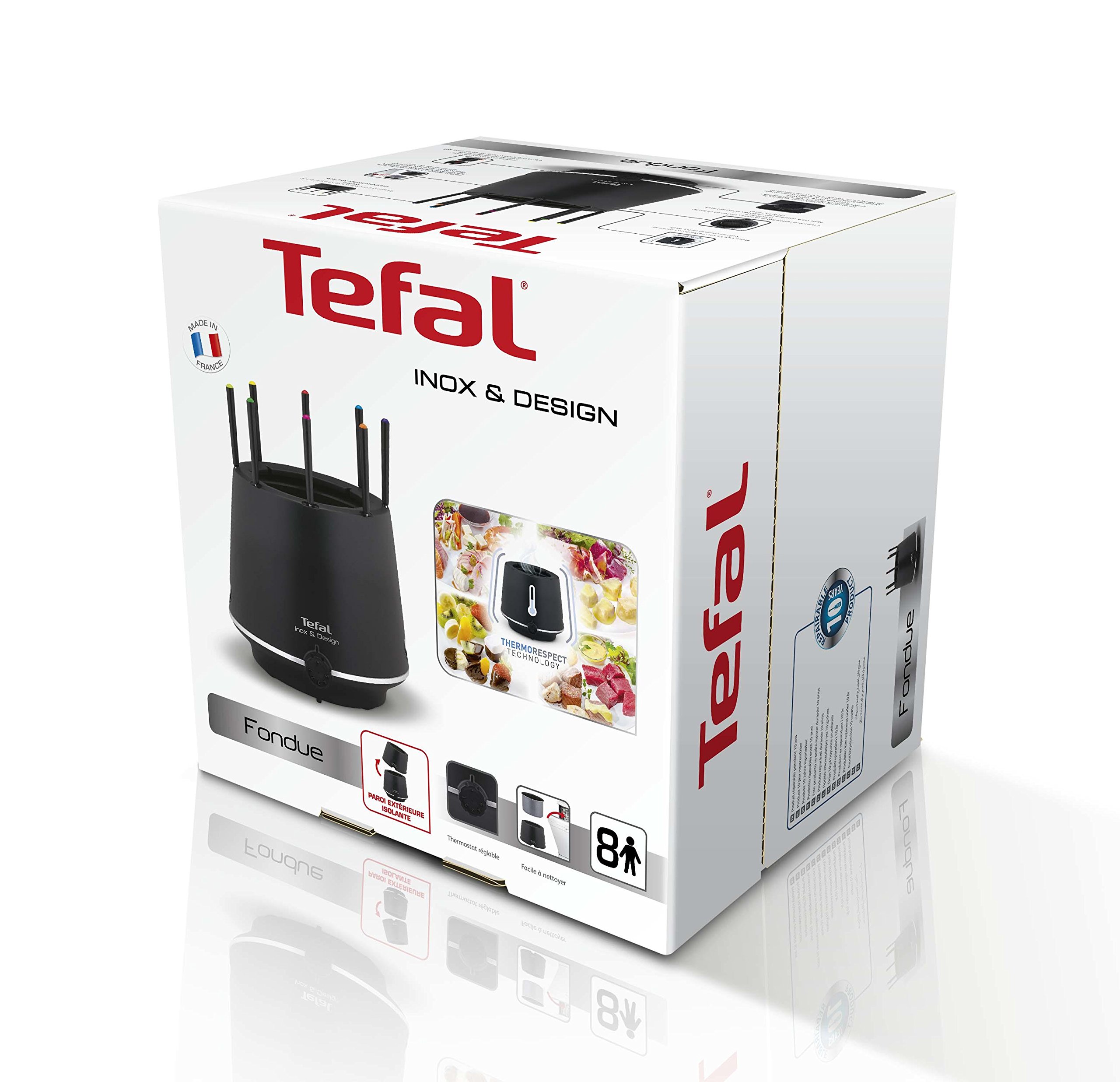 Tefal Inox & Design EF265812 - fondue - 800 W - noir/inox