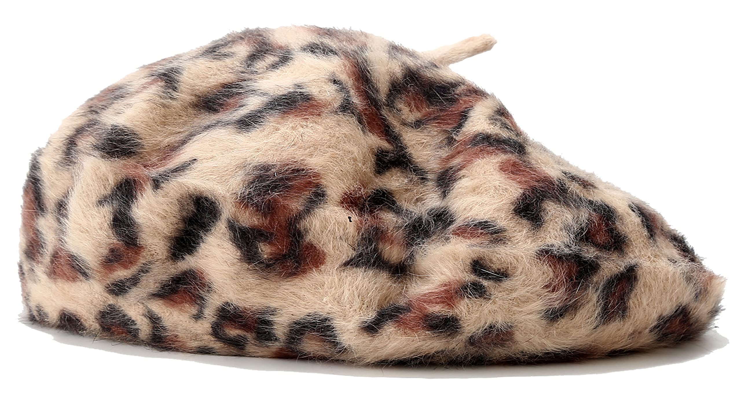 Joylife Fluffy Leopard Print Beret Hat Desertcart INDIA