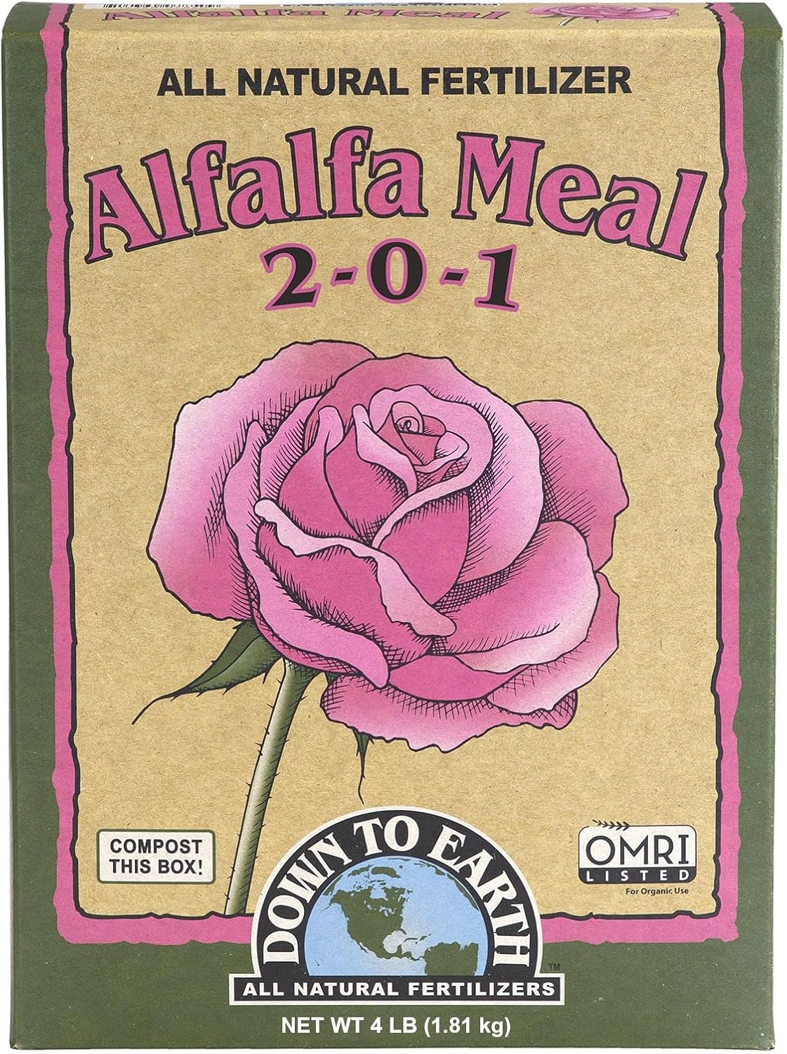 Down To Earth Alfalfa Meal Natural Fertilizer 2.5-.05-2.5 OMRI