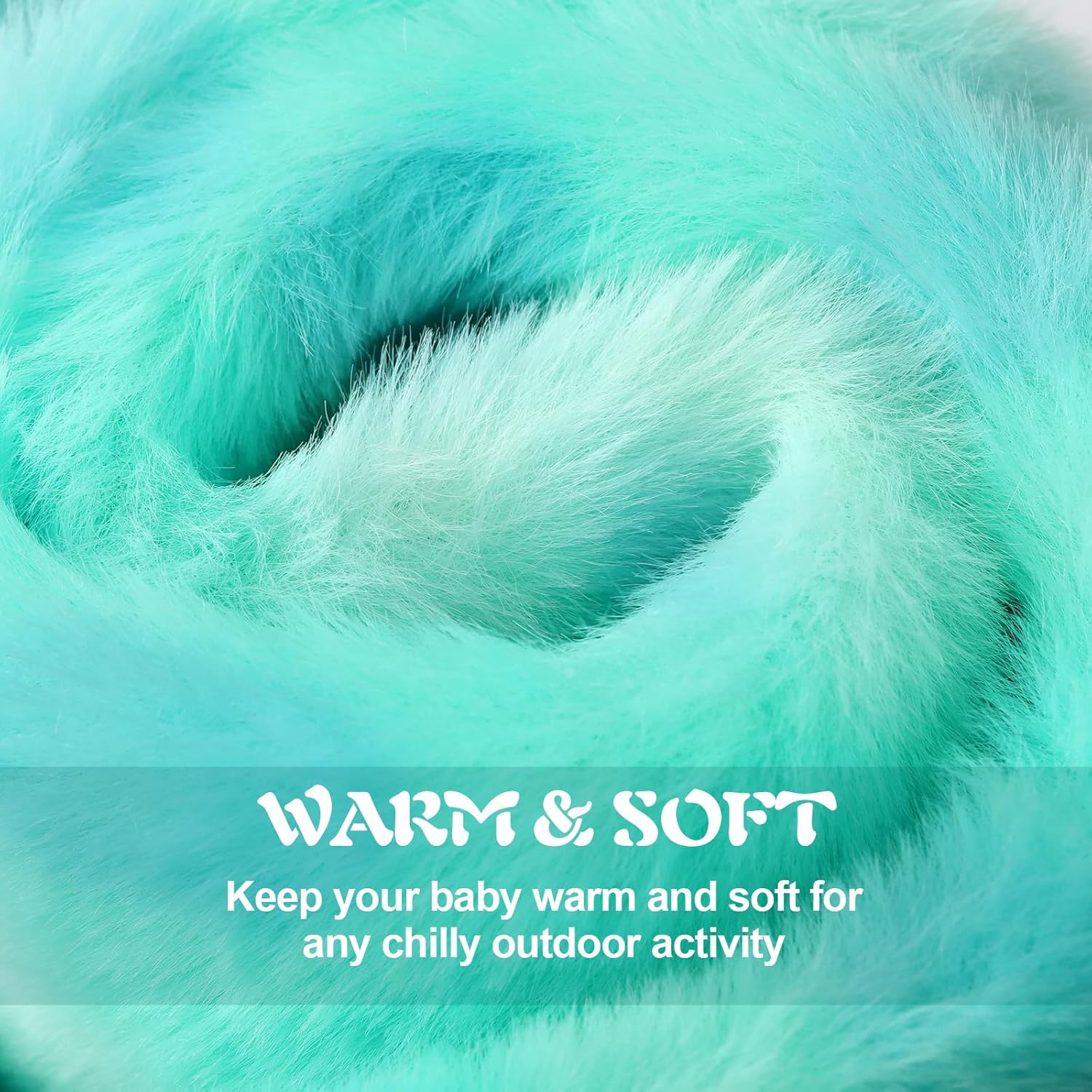 Coume Kids Scarf for Girls Boy Rainbow Toddler Winter Scarf Neck Warmer Gradient Cross Tie Fluffy Collar for Valentines Gifts - Image 6