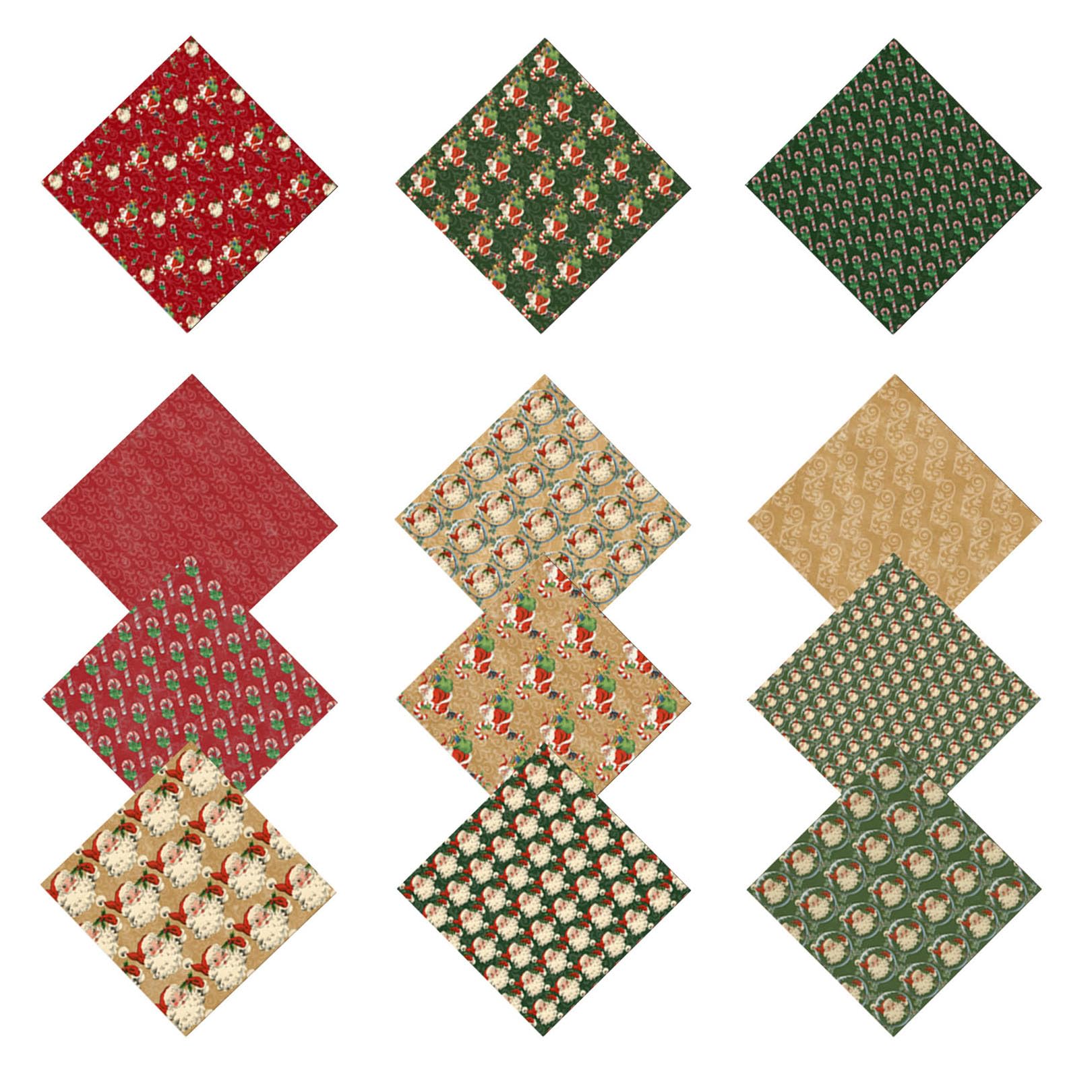 Papier do scrapbookingu, Podkładka papierowa 6"x6" do tworzenia kartek, 48 arkuszy papieru jednostronnego, papier dekoracyjny do rękodzieła, artykuły do ​​scrapbookingu na święta(Design 2)