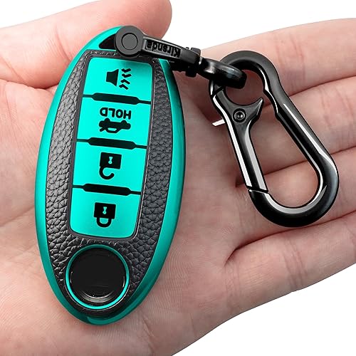 Miniatura 7 de Funda texturizada para llavero con llavero, funda de TPU suave, 4 botones compatible con llave remota Altima Maxima, Murano, Rogue, Sentra Versa