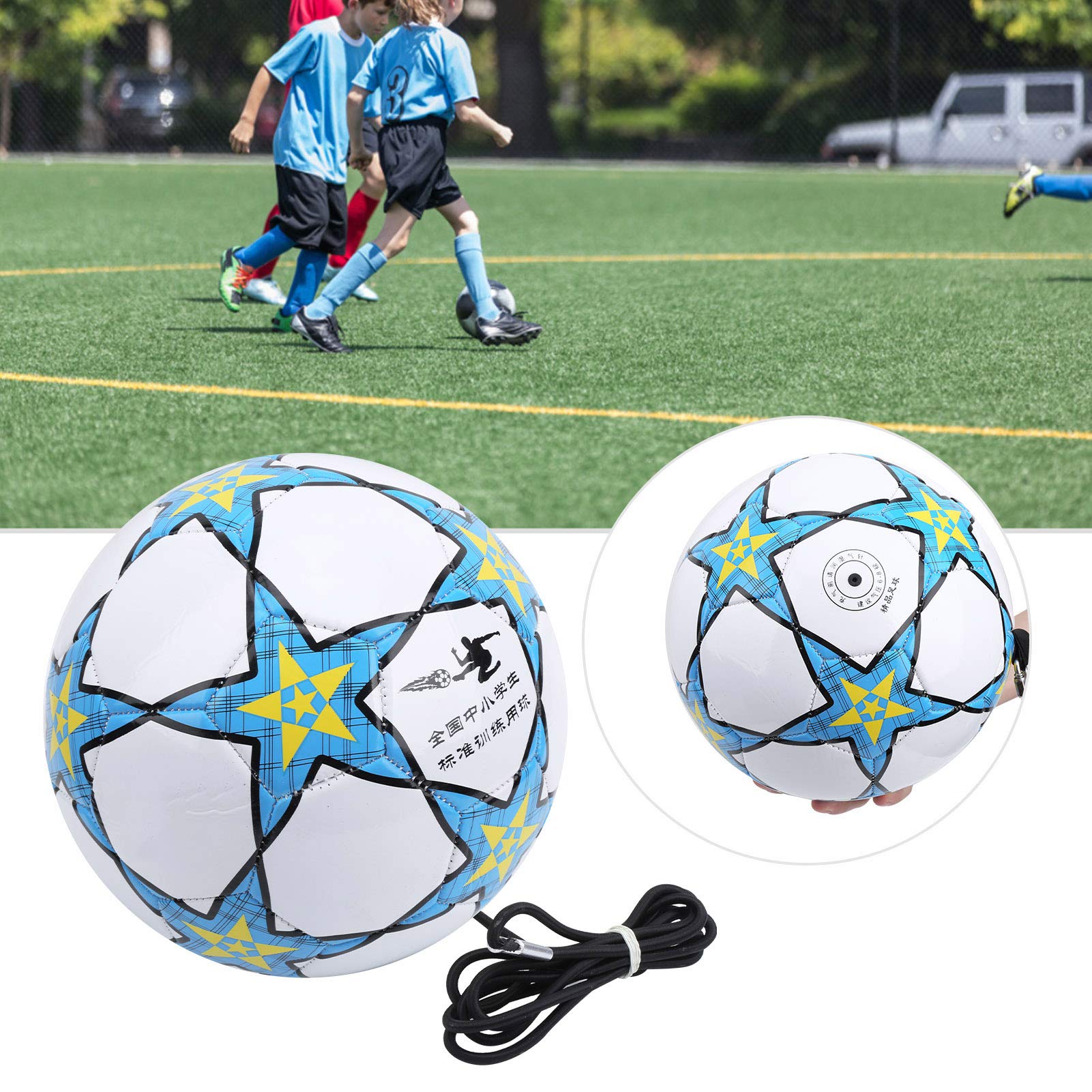 VINGVO Soccer Training Equipment Training Rope Soccer Durable Comfortable Training for Soccer(No. 5 Ball)
