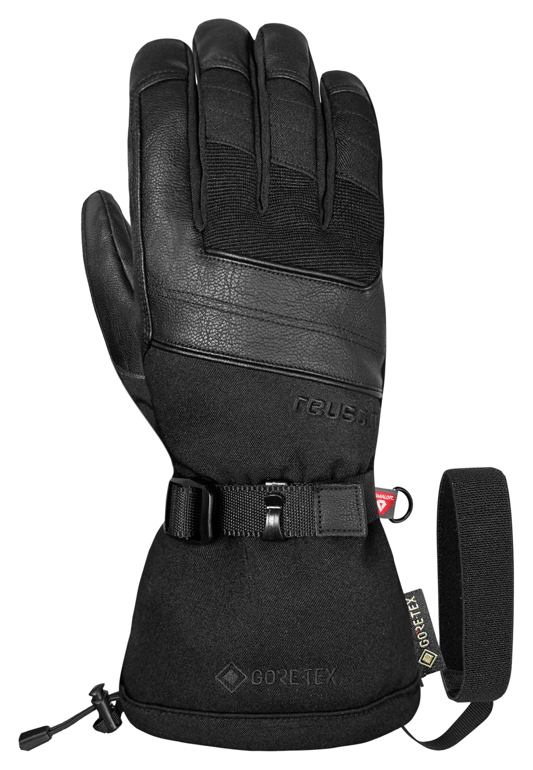 Reusch Morvan Gore-TEX Skihandschuhe Unisex – wasserdicht, Winddicht, atmungsaktiv, Primaloft Gold Isolation, veganes Leder, Premium Softshell, Comfort Leash, Wintersport für Damen & Herren