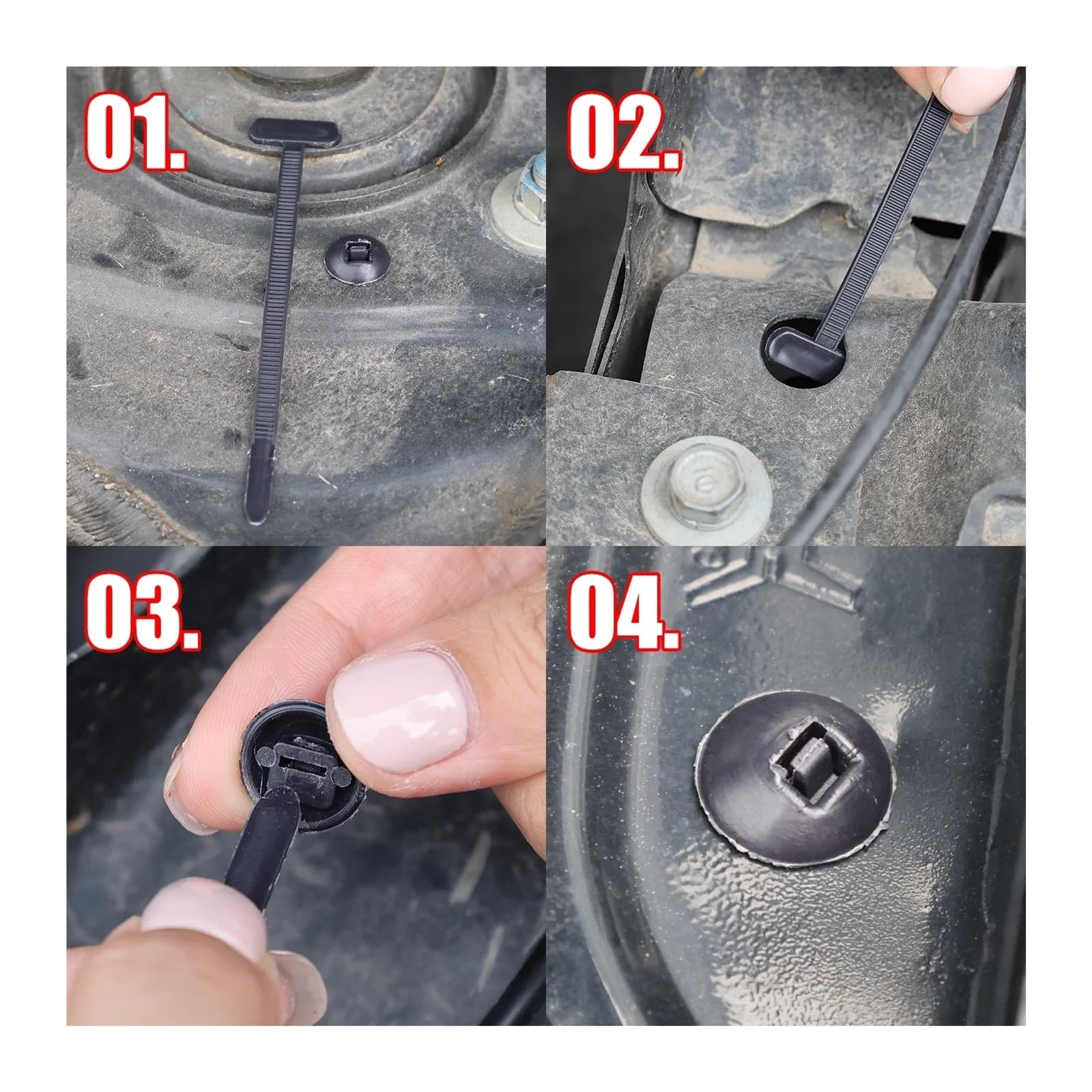 1/600 set di fascette fermacavi universali in nylon con fibbie for auto, resistenti, supporto for, clip ricambio for viti fissaggio automatico(500set)