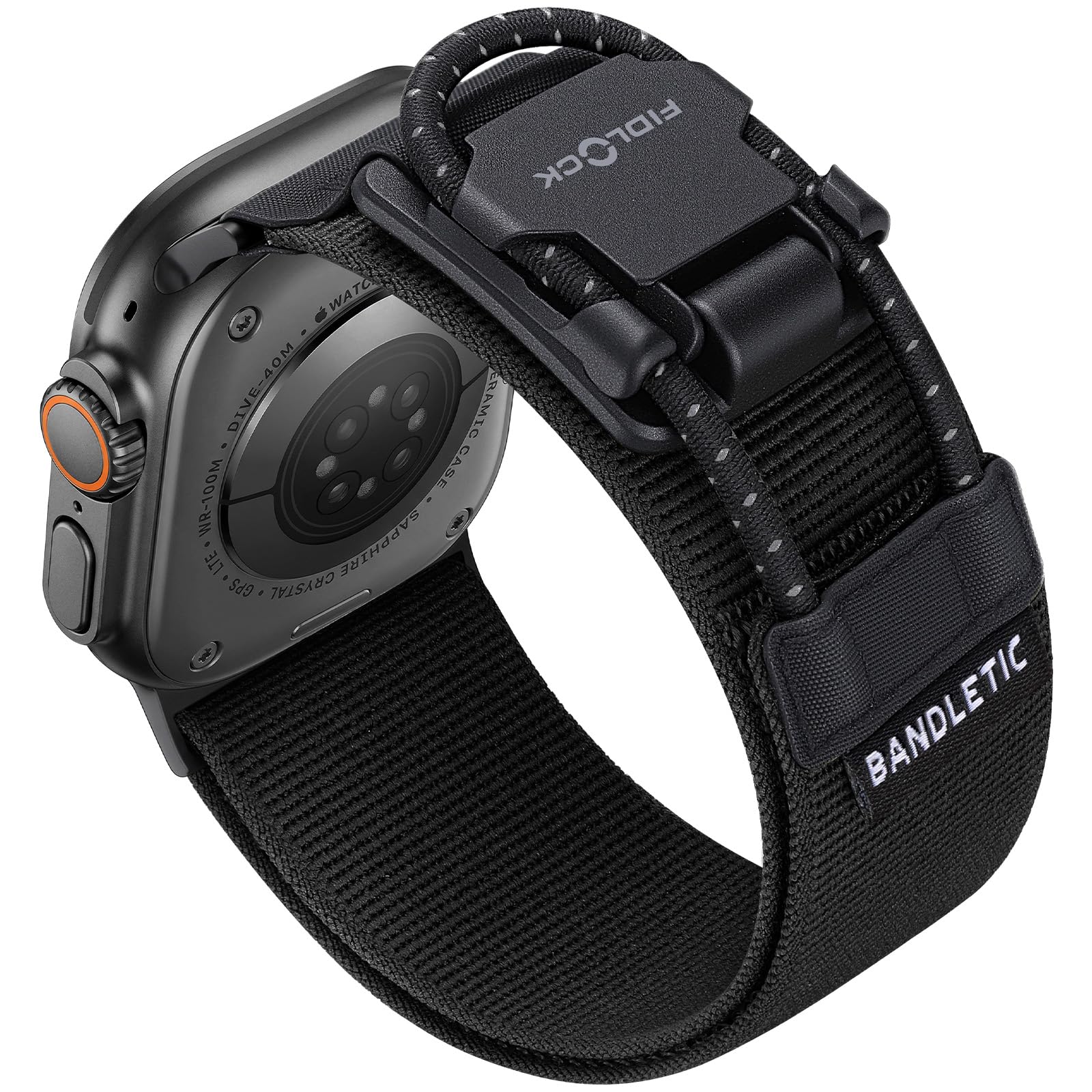 Bandletic Nylonarmband Kompatibel mit Apple Watch Ultra 3/2/1 Armband