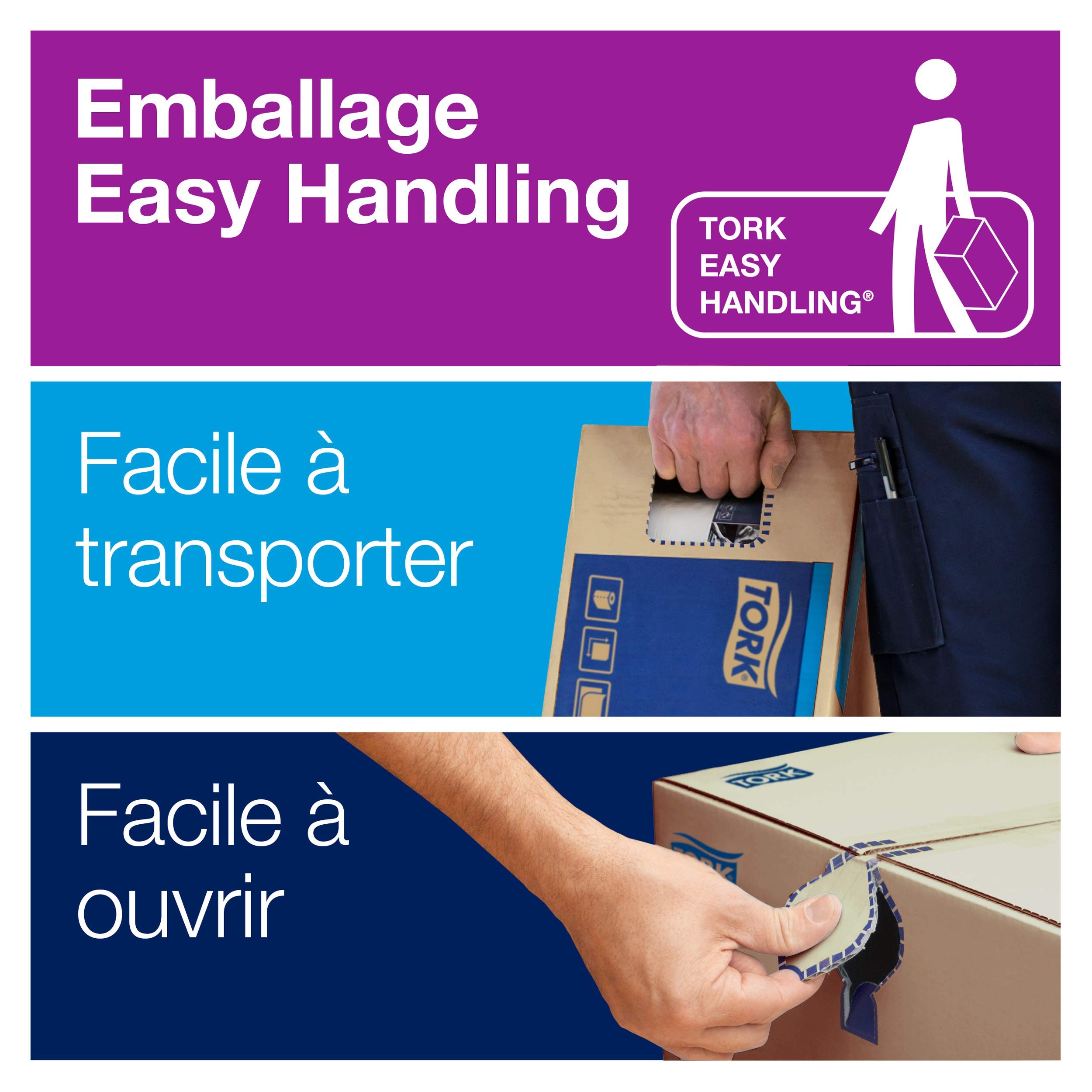 Tork Xpress Essuie-mains interfoliés - 150388 - Papiers d'essuyage pliés en Z, bleus, qualité Universal pour Distributeur H2 - Essuie-mains en papier, origine traçable, 2 plis - 20 x 237 feuilles