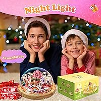 Vista 6 de Haz tu propia luz nocturna, kits de bricolaje de unicornio para niñas, luz nocturna mágica creativa, edición de actualización USB, juguetes