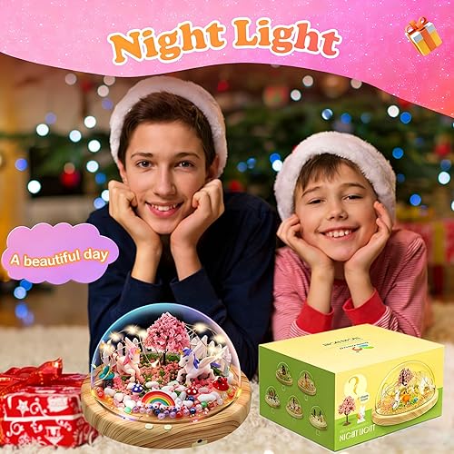 Miniatura 6 de Haz tu propia luz nocturna, kits de bricolaje de unicornio para niñas, luz nocturna mágica creativa, edición de actualización USB, juguetes