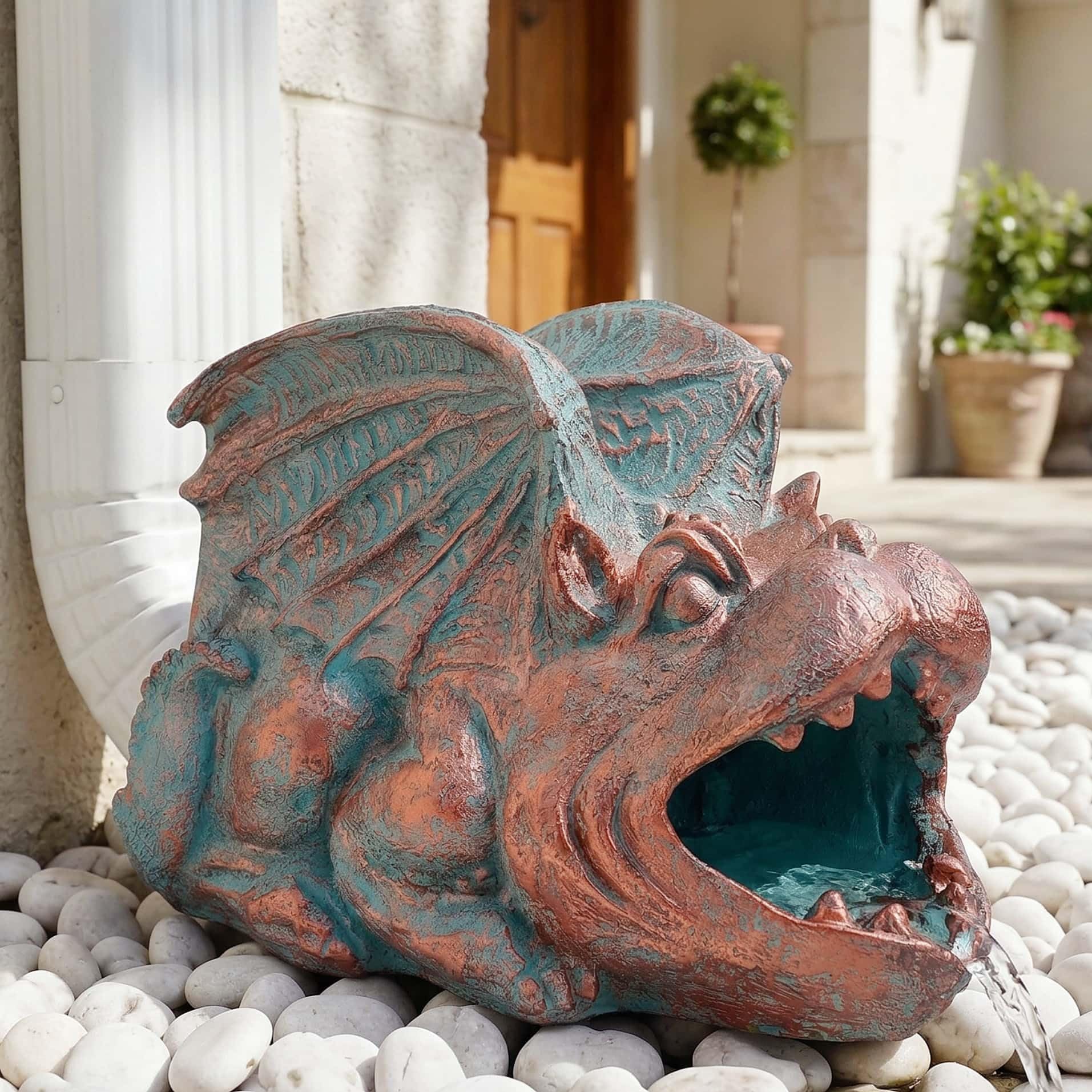 Euiroet Gothic Gargoyle Gutter Guardian Rain Downspout Extension  display picture 1