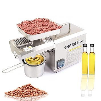 IMPERIUM Stainless Steel 6kg/hr, 600-Watt Automatic Oil Press Machine with Digital Temperature Controller