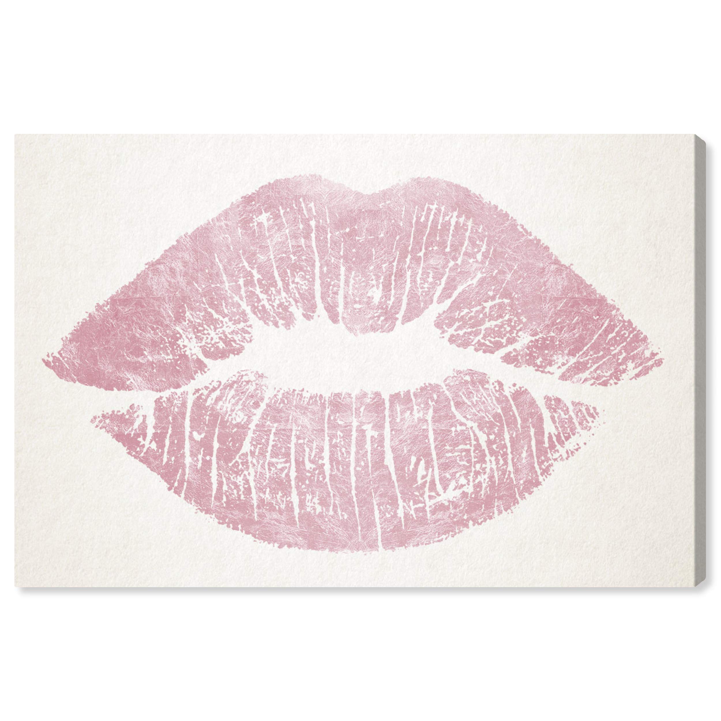 The Oliver Gal Artist Co. Solid Kiss Rose Quartz | Contemporary Premium Canvas Print The Fashion Wall Art Decor Collection, 45" x 30", Pink