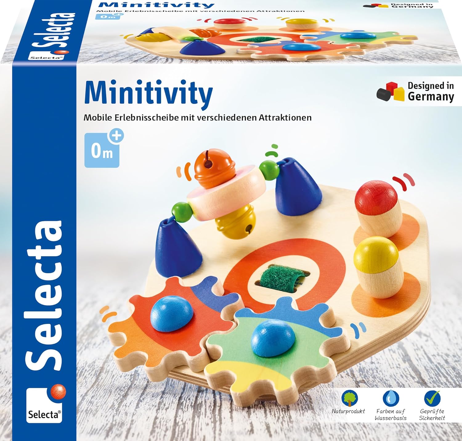 Selecta 62036 Minitivity Wooden Motor Skills Toy 14 cm