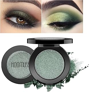 Emerald Green Eyeshadow Shimmer Handmade Eye Sahdow Pressed Powder Palette, High Pigmented & Long Lasting, Intense Color Green Matte Eyeshadow (Emerald)