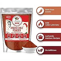 Vista 8 de Pimienta de chile ancho molida (4 onzas), natural y de alta calidad. Ideal para recetas como mole mexicano, salsas, guisos, salsa, carnes