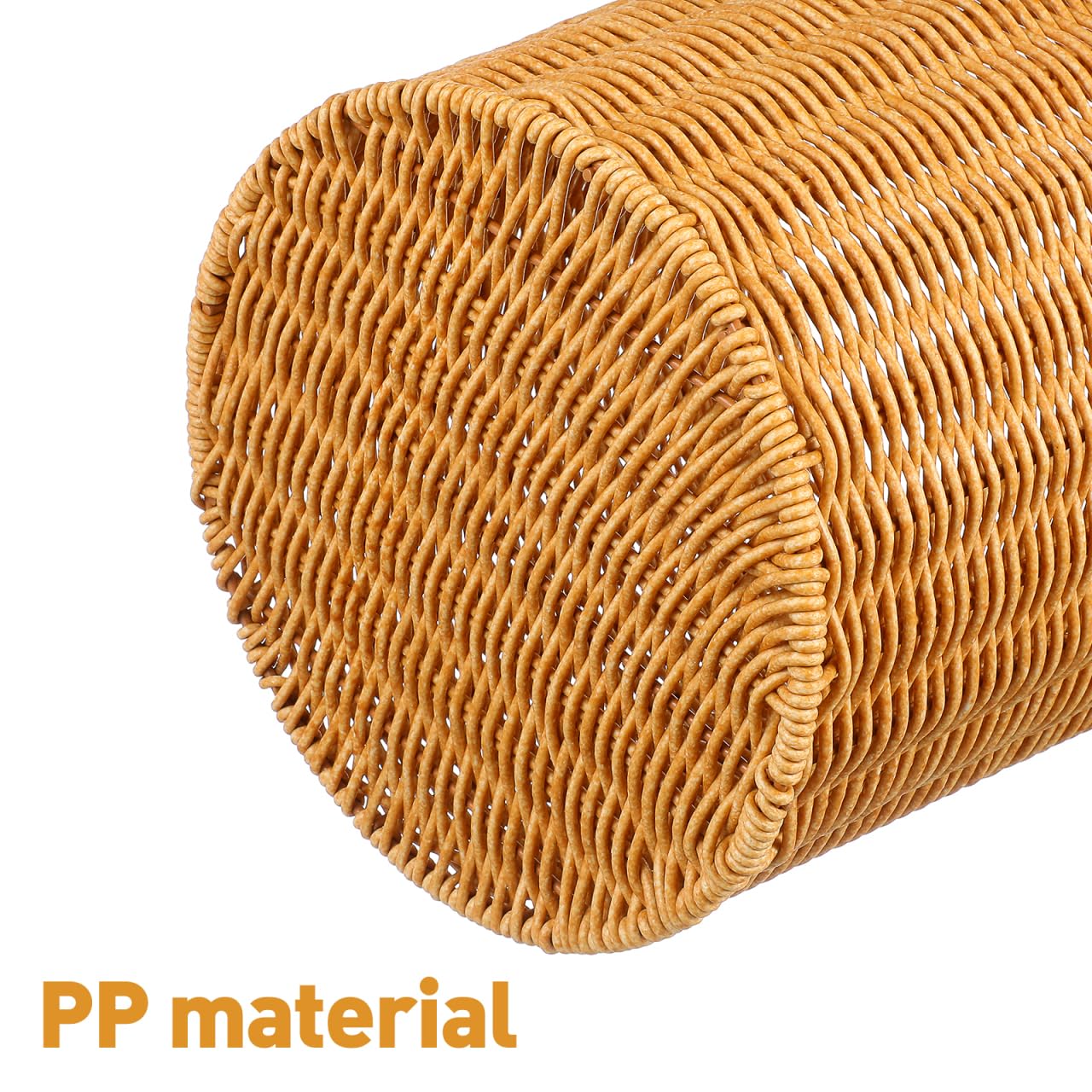 ABOOFAN Poubelle En Osier Poubelle Tissée Corbeille En Rotin Avec Couvercle Panier En Osier Panier De Rangement Tissé Ronde Panier Conteneur De Vêtements