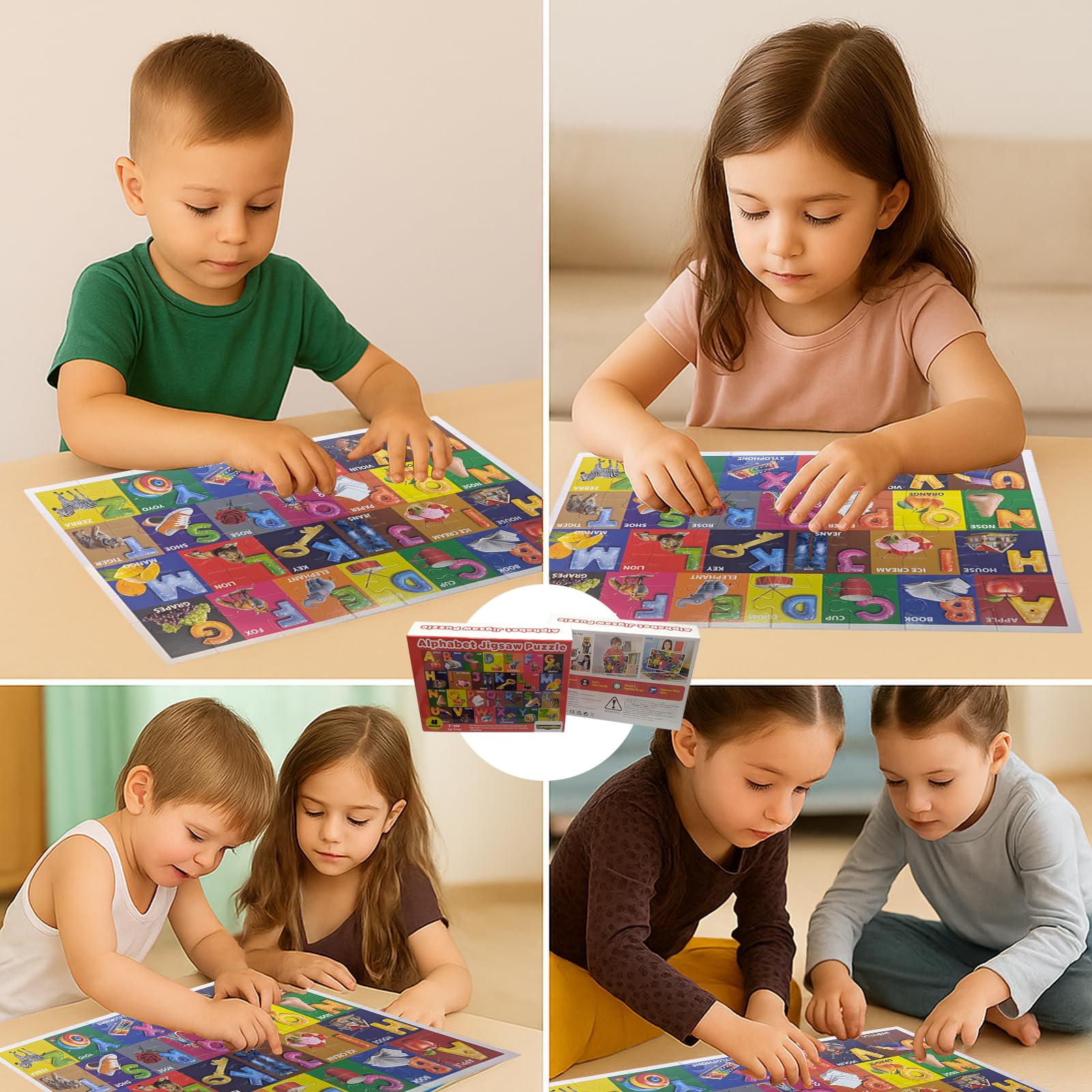Alphabet Jigsaw Puzzle for 4, 5 Year Olds, Educational Learning Toy for Children Fun & Interactive 48 piece Puzzle - Image 3