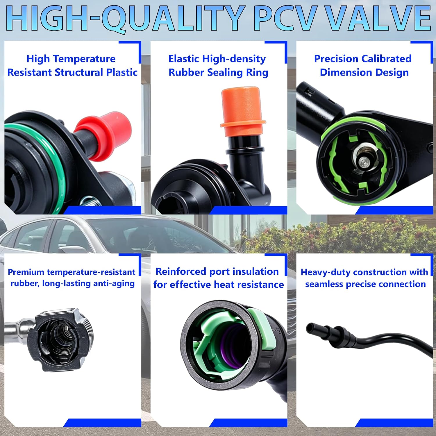 5Pcs PCV Valve & Tube Repair Kit | For 2016-2019 Chevrolet Cruze, 2019 Trax, 2016-2024 Malibu | For 1.4L & 1.5L 4-Cylinder Engine | Replace 12640659 12637666 12673862 12665644 12685407