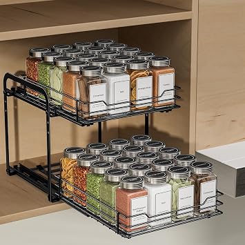 Pull Out Spice Racks for Inside Cupboard, L10.4*W9.4*H9.1inch