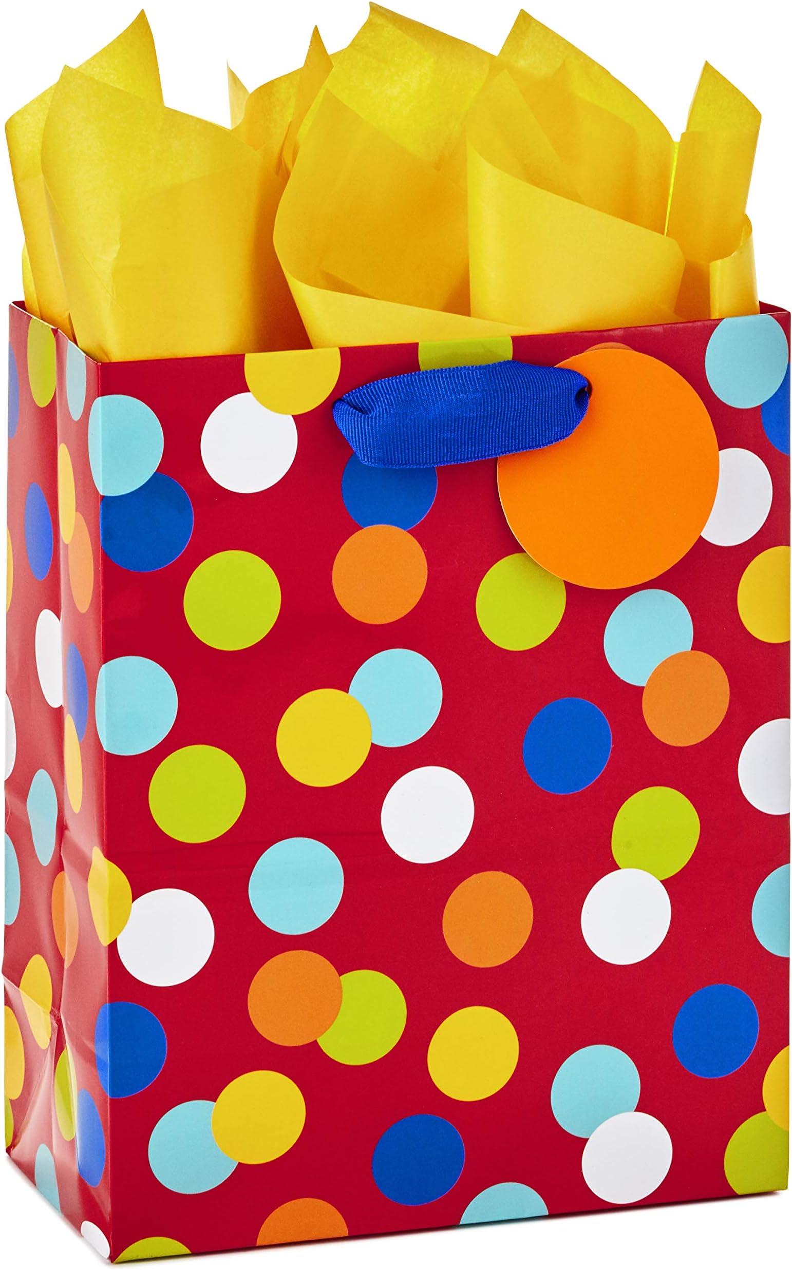 Hallmark Medium Gift Bag with Tissue Paper (Red Polka Dots)