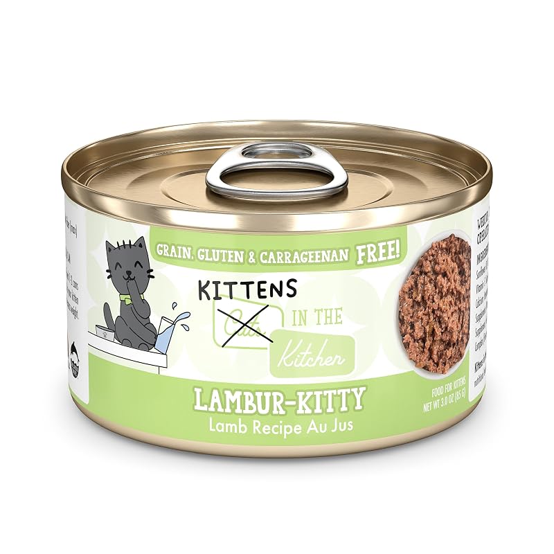 Ração úmida para gatos filhotes com cordeiro e atum Weruva Cats in the Kitchen Lambur-Kitty, 12 latas de 85 g