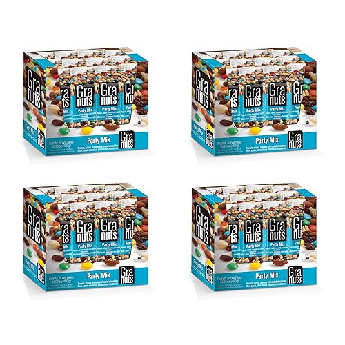 Miniatura 6 de Granuts Party Mix Family Pack  Dulces recubiertos de chocolate dulce + pasas suaves  Cacahuetes crujientes y salados  Sabores clásicos  7.05 onzas