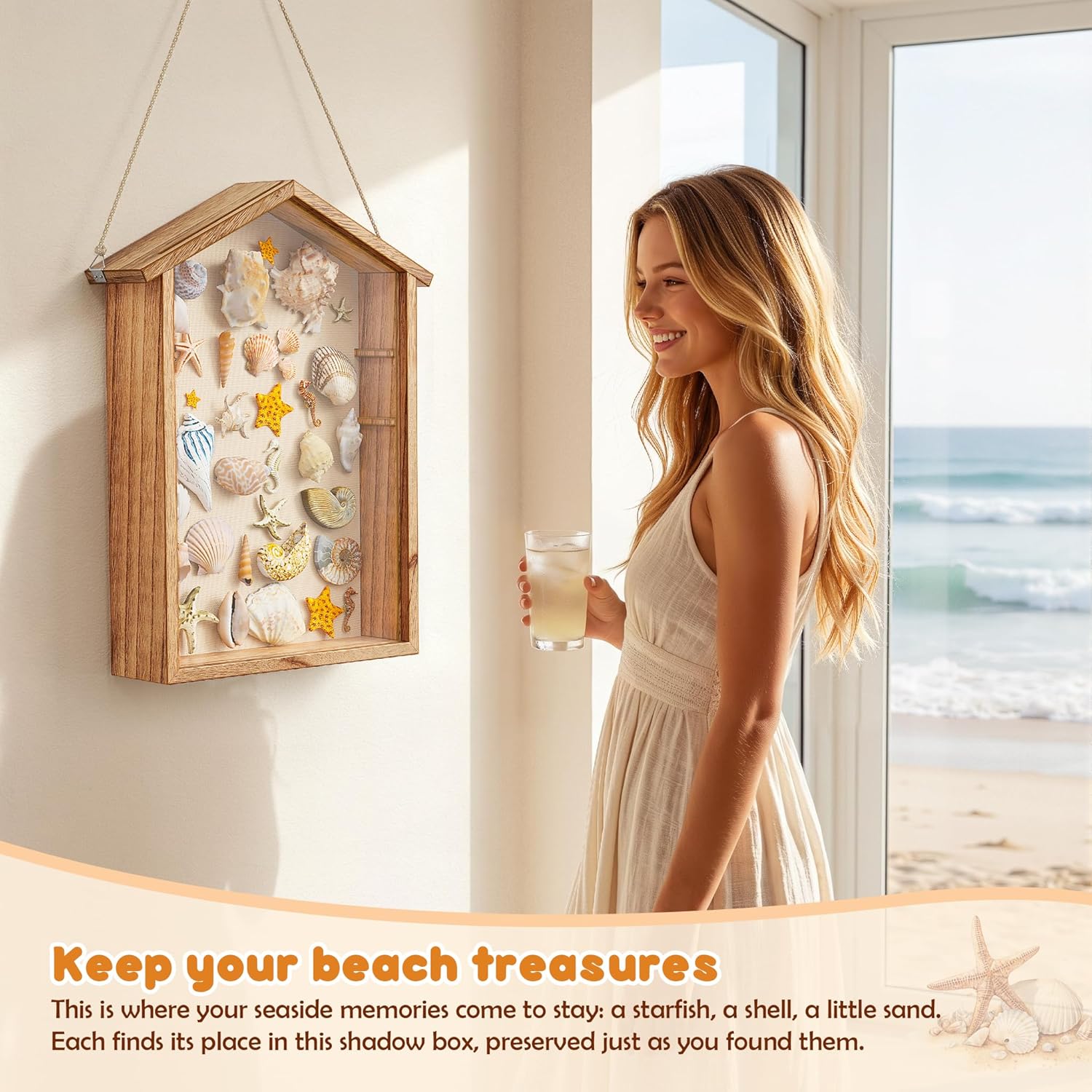 Shadow Box Frame, 11x14 Large Shadow Boxes Display Cases, Rustic Burnt Memory Box for Flower Pressing, Seashell Display Box, Pet Memorial, DIY Picture Frames