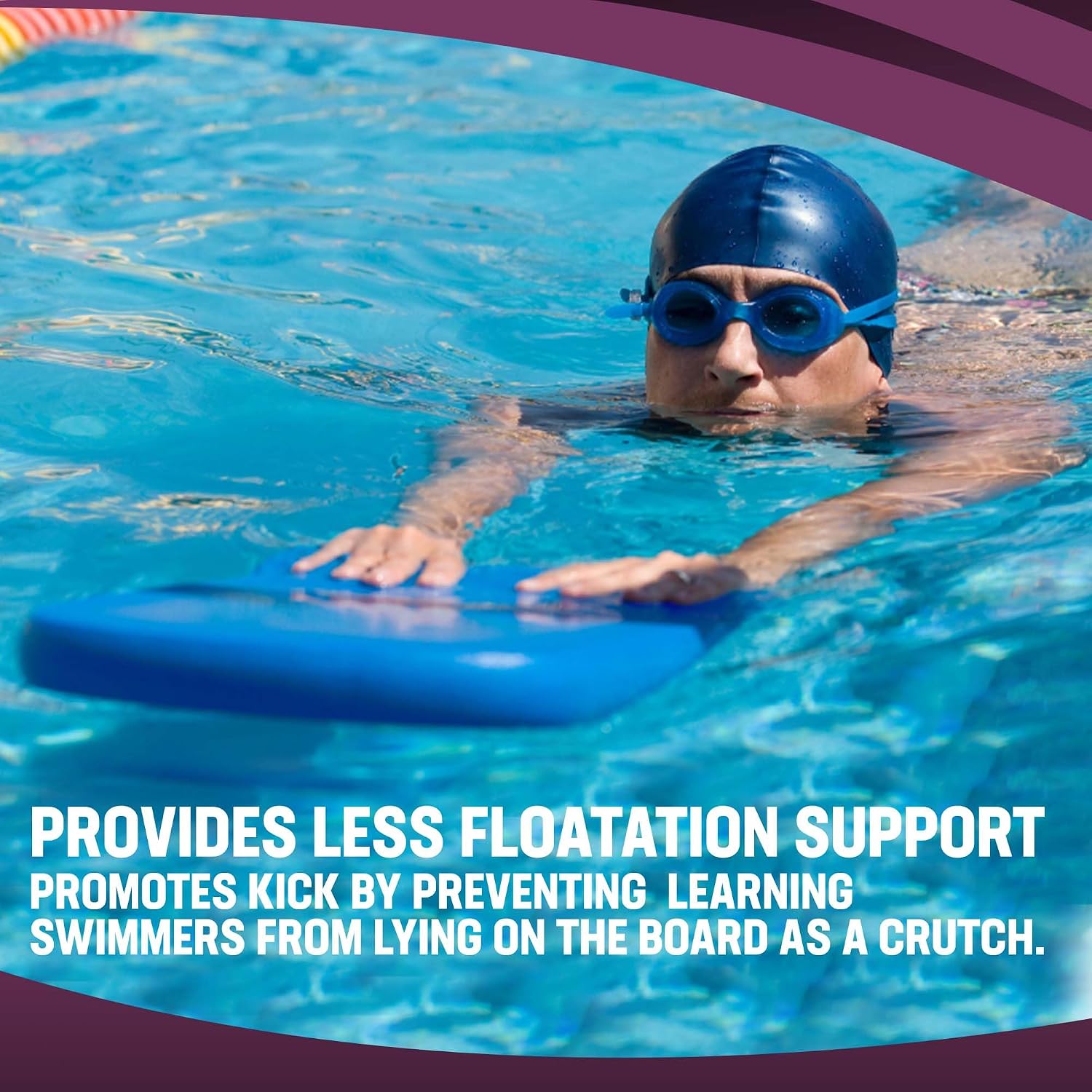 Kemp USA Heavy-Duty Small Kickboard for Swimming - Made with Durable EVA Foam - Essential Swimming Accessories for Swim Training & Water Exercises for Adult